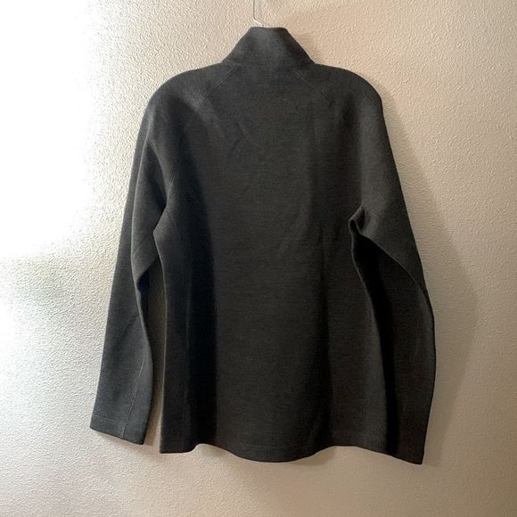 50% off! ORVIS full zip mock neck wool blend sweater cardigan zippered pockets M - Picture 2 of 13